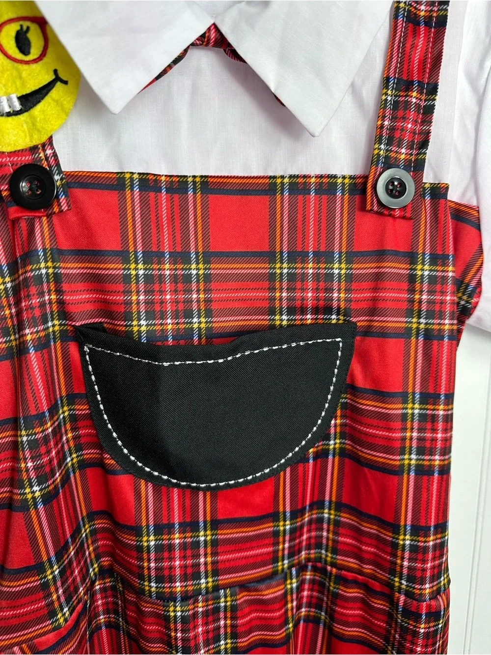 Cute Red Plaid Schoolgirl Nerd Costume … youth 10-12